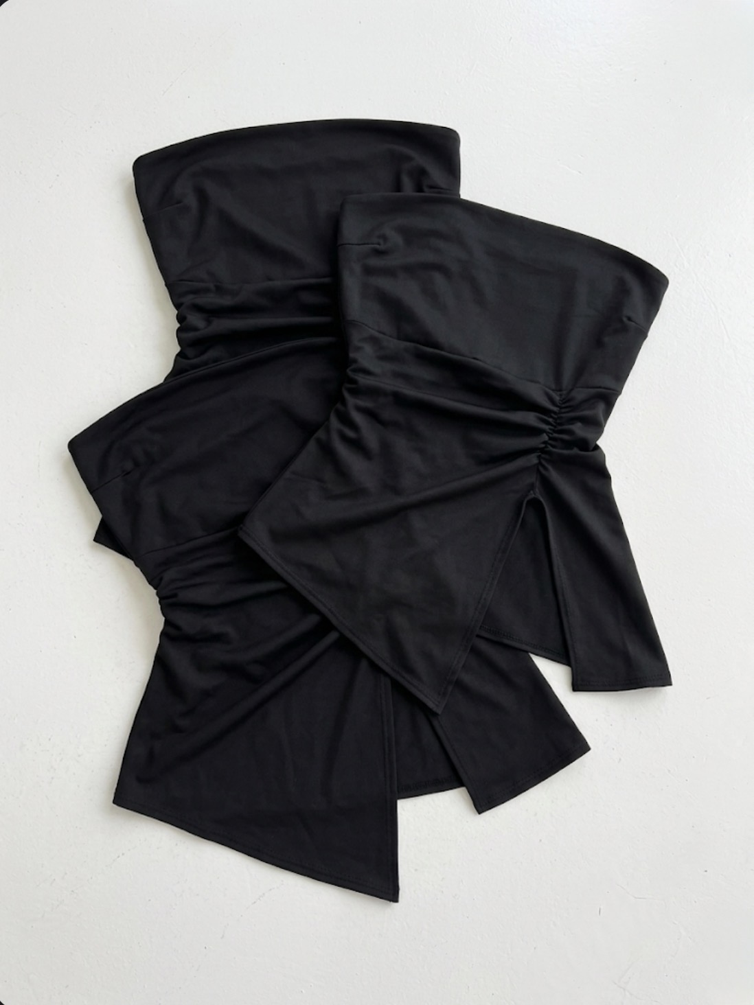 Top strapless abertura