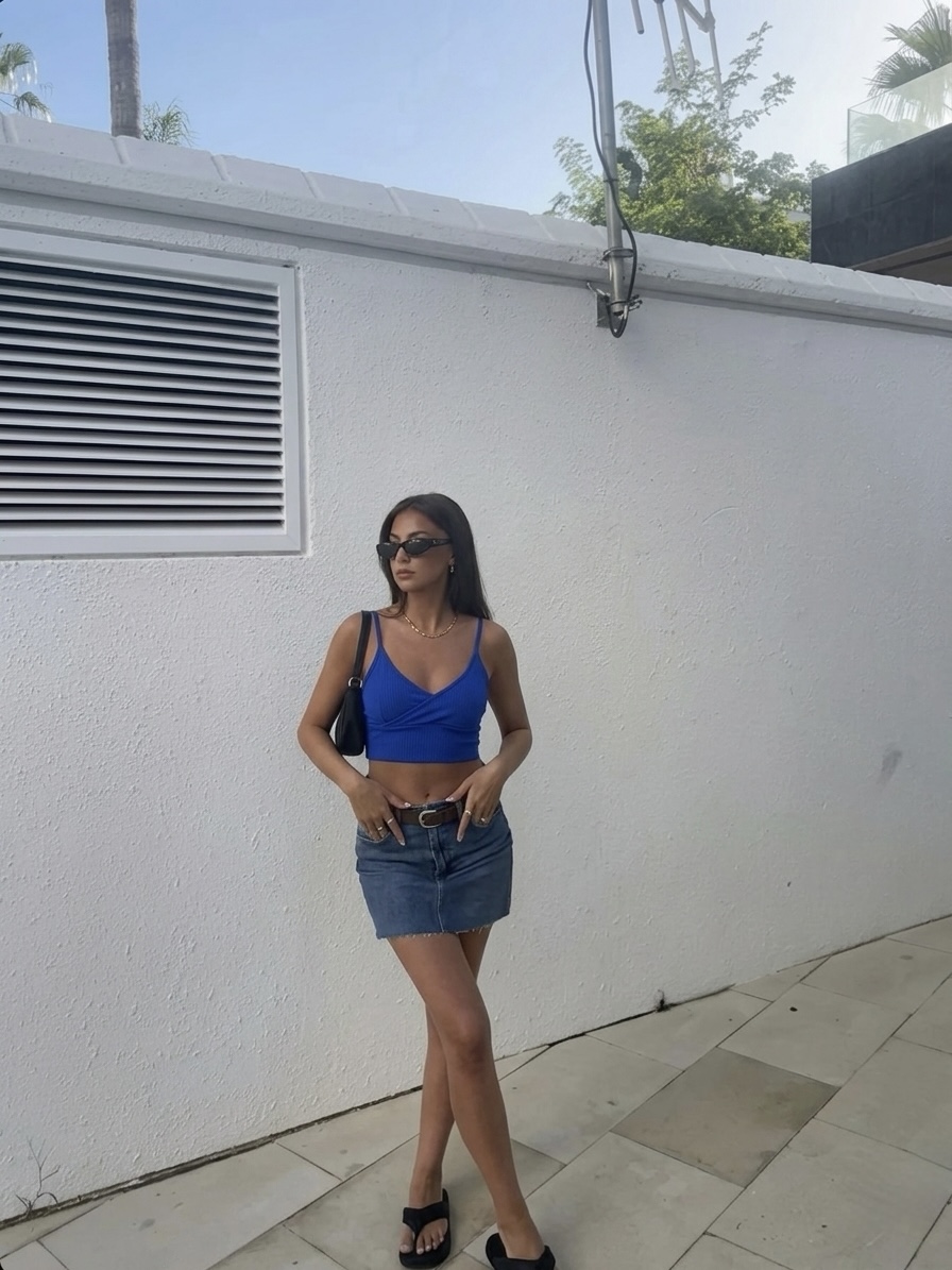 Top azul
